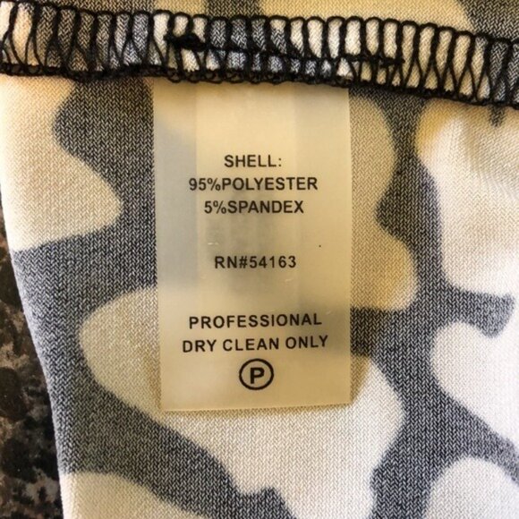 Calvin Klein Womens Black & White Animal Print Dress Size 10 Polyester - Picture 5 of 9